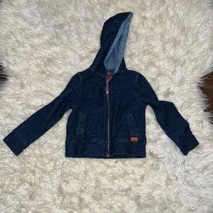 7 for all mankind jean jacket hoodie size 4